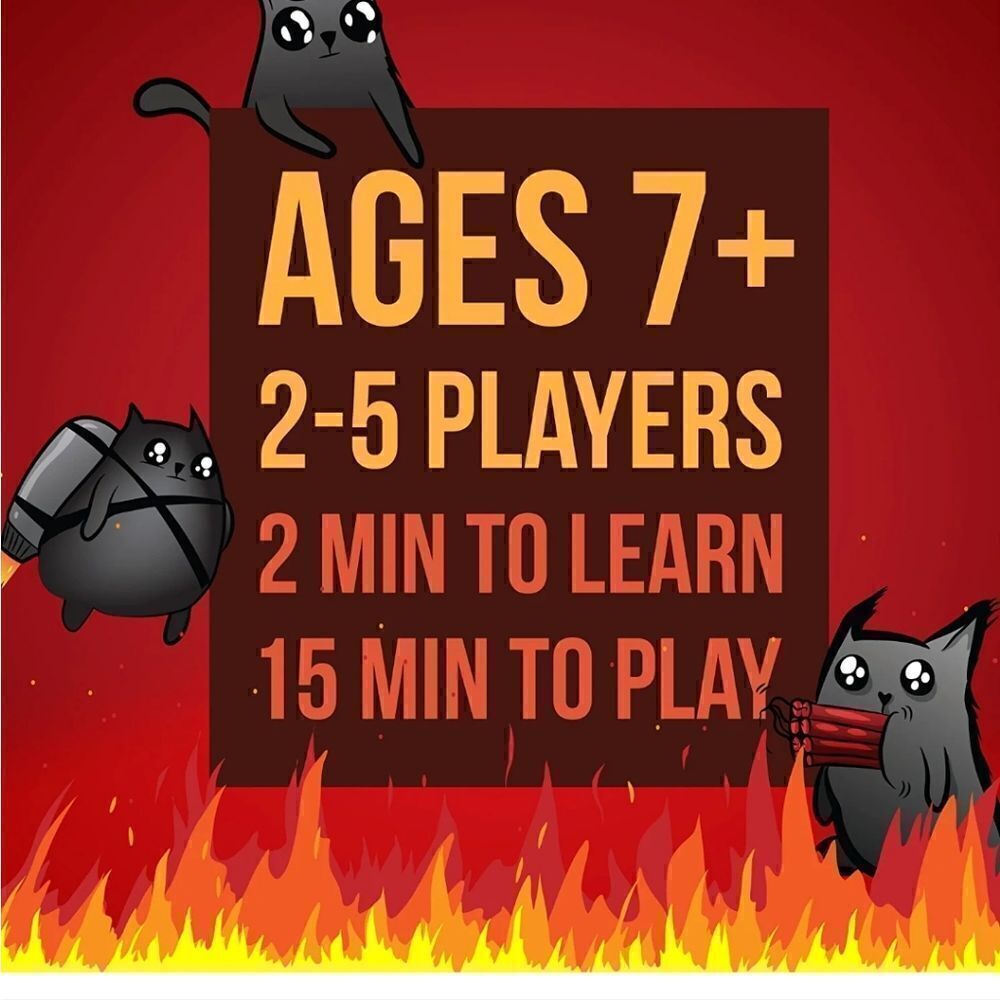Exploding Kittens Card Game Family Version Sealed #MIS1 - Picture 2 of 5